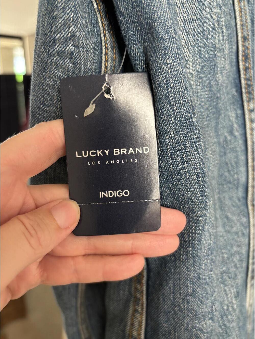 Lucky Brand Denim Jacket with Rainbow 'Lucky Pride' Patch - Picture 5 of 6